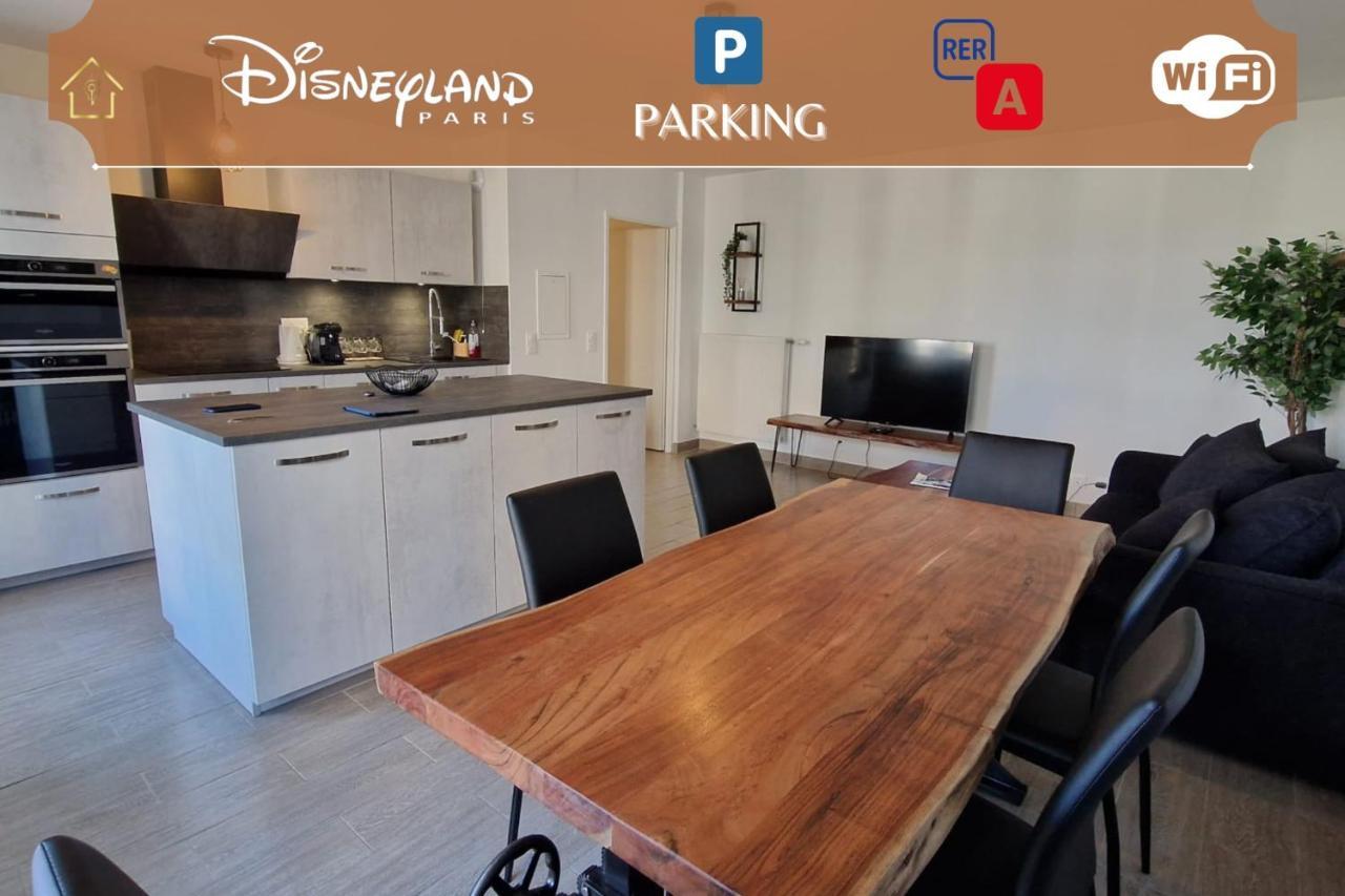 Appartement Chic Gold - 5Min Disneyland Serris Esterno foto